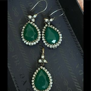 Gorgeous Hurrem Sultan Turkish silver 925 emerald set.